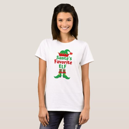 Santa's favoriete Elf T-shirt (Voorkant volledig)
