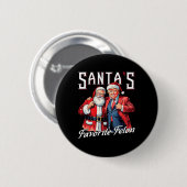 Santa's Favoriete Felon Santa Claus Trump Kerstmis Ronde Button 5,7 Cm (Voorkant /achterkant)