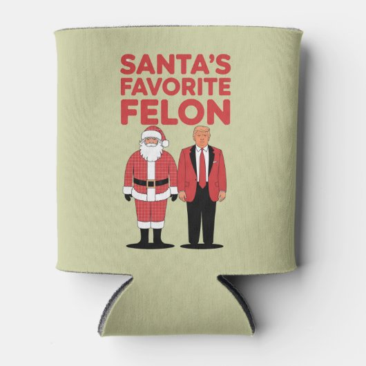 Santa's Favoriete Felon Trump Kerst Republikein Blikjeskoeler (Voorkant)