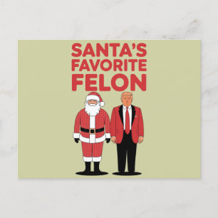 Santa's Favoriete Felon Trump Kerst Republikein Briefkaart
