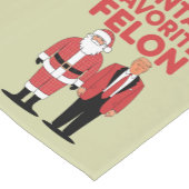 Santa's Favoriete Felon Trump Kerst Republikein Korte Tafelloper (Hoek)