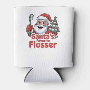 Santa's favoriete flosser Kerstmis tandarts Blikjeskoeler