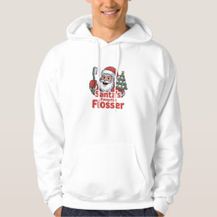 Santa's favoriete flosser Kerstmis tandarts Hoodie
