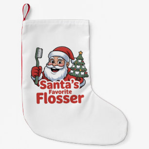 Santa's favoriete flosser Kerstmis tandarts Kleine Kerstsok