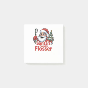 Santa's favoriete flosser Kerstmis tandarts Post-it® Notes
