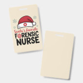 Santas Favoriete forensische zuster Funny Kerstmis Badge (Voor- en achterkant)