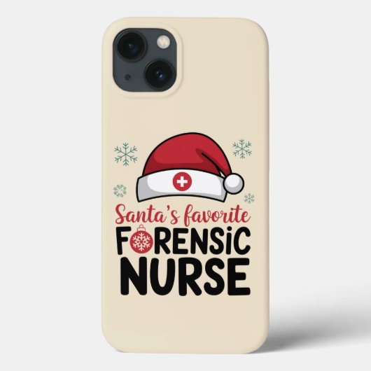 Santas Favoriete forensische zuster Funny Kerstmis Case-Mate iPhone Case (Achterkant)