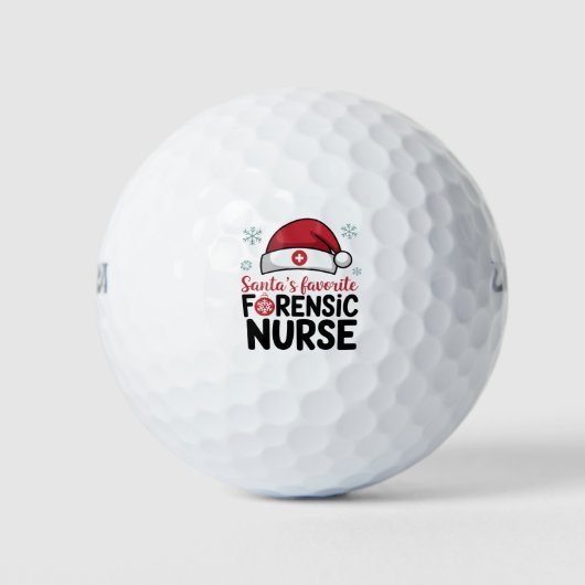 Santas Favoriete forensische zuster Funny Kerstmis Golfballen (Voorkant)