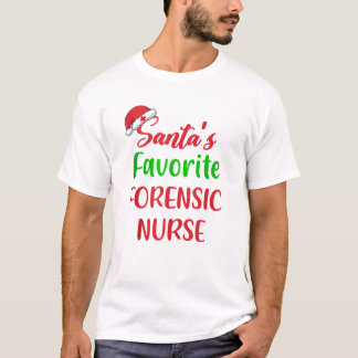 Santas Favoriete forensische zuster Funny Kerstmis T-shirt