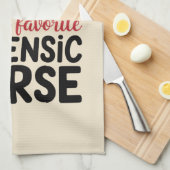 Santas Favoriete forensische zuster Funny Kerstmis Theedoek (Quarter Fold)