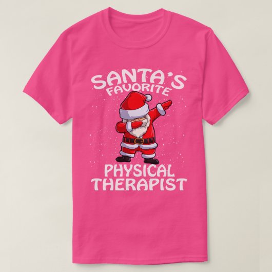 Santas Favoriete fysiotherapeut Kerstmis 1 T-shirt (Design voorkant)