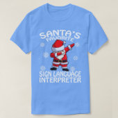 Santas Favoriete Gebarentaal Tolk Kerstmis T-shirt (Design voorkant)