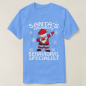 Santas Favoriete Gedragsspecialist Kerstmis T-shirt (Design voorkant)