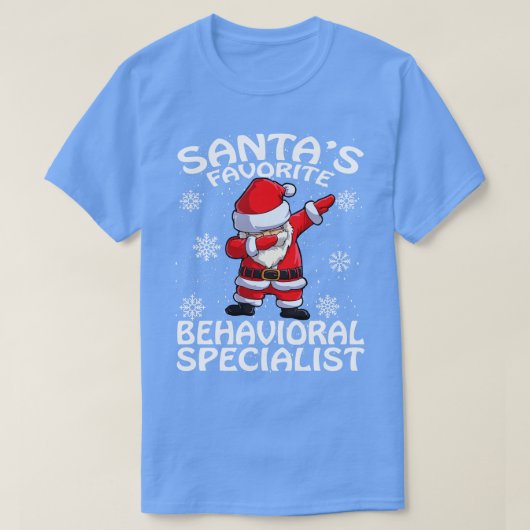 Santas Favoriete Gedragsspecialist Kerstmis T-shirt (Design voorkant)