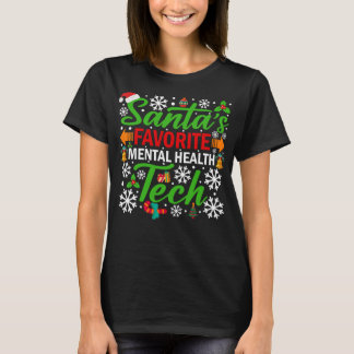 Santa's Favoriete Geestelijke Gezondheid Tech Grap T-shirt