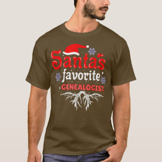 Santas Favoriete Genealogist Kerstmis T-shirt