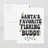 Santa's Favoriete Gevist Buddy Funny Christmas Pap Briefkaart (Voorkant / Achterkant)