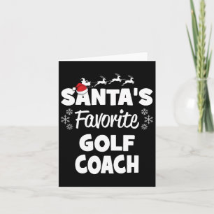 Santa's favoriete Golf Coach Fun Christmas Matchin Kaart