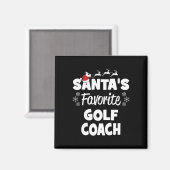 Santa's favoriete Golf Coach Fun Christmas Matchin Magneet (Voorkant / Achterkant)