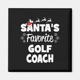Santa's favoriete Golf Coach Fun Christmas Matchin Magneet