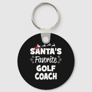 Santa's favoriete Golf Coach Fun Christmas Matchin Sleutelhanger