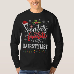 Santa's Favoriete Haarstylist Santa Hat Christmas  T-shirt