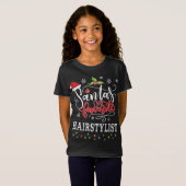 Santa's Favoriete Haarstylist Santa Hat Christmas  T-shirt (Voorkant volledig)