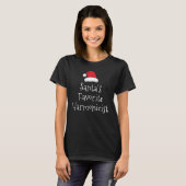 Santas Favoriete Harmonicist Kerstharmonica T-shirt (Voorkant volledig)