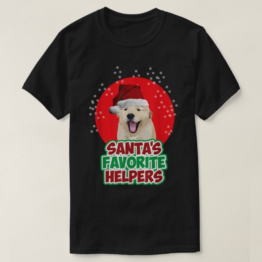 Santa's favoriete helpers puppydog t-shirt (Design voorkant)