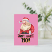 Santa's favoriete Ho Briefkaart (Staand voorkant)