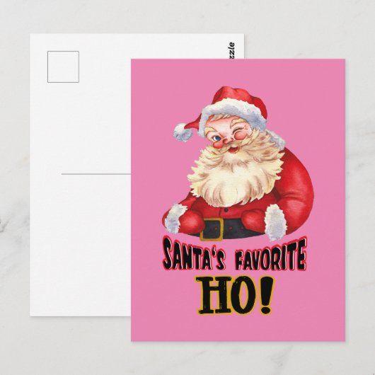 Santa's favoriete Ho Briefkaart (Voorkant / Achterkant)