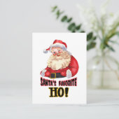 Santa's favoriete Ho Briefkaart (Staand voorkant)