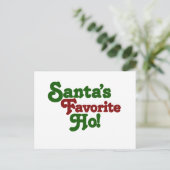 Santas favoriete ho feestdagenkaart (Staand voorkant)