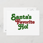 Santas favoriete ho feestdagenkaart (Voorkant / Achterkant)