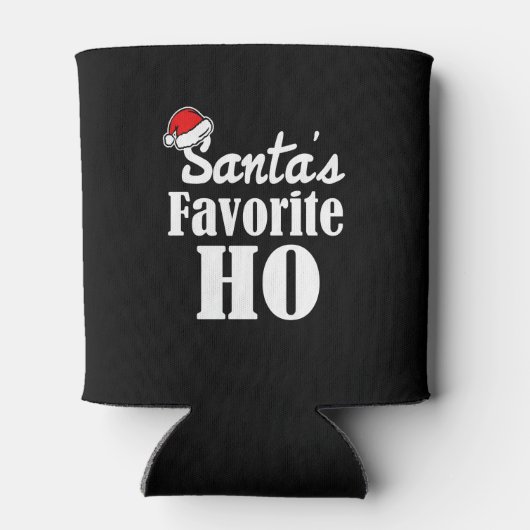 Santa's Favoriete Ho Funny Christmas gezegde Blikjeskoeler (Achterkant)