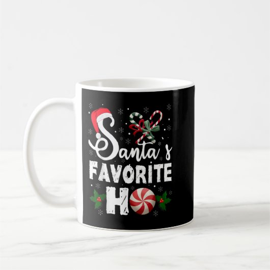 Santa's favoriete Ho Funny kerstMannen Vrouwen Hol Koffiemok (Links)
