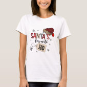 Santas favoriete ho - Funny Kerstshirt T-shirt (Voorkant)