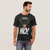 Santa's Favoriete Ho - Grappig Kerstrendiercadeau T-shirt (Voorkant volledig)
