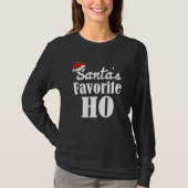 Santa's favoriete Ho grappige kerstman shirt (Voorkant)