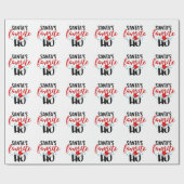 Santa's Favoriete Ho Grappige Kerstmis Cadeaupapier (Vlak)