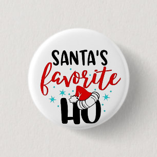 Santa's Favoriete Ho Grappige Kerstmis Ronde Button 3,2 Cm