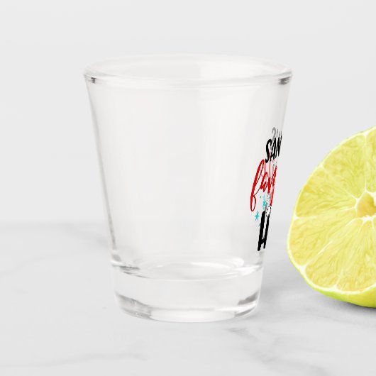 Santa's Favoriete Ho Grappige Kerstmis Shot Glas (Links)