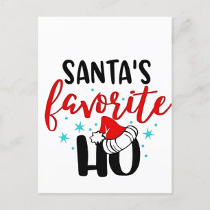 Santa's Favoriete Ho Grappige Kerstmis Uitnodiging Briefkaart