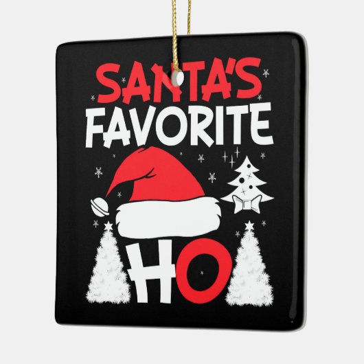 Santa's favoriete Ho Keramisch Ornament (Links)