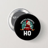 Santa's favoriete Ho - Kerstkerstkerstman Ronde Button 5,7 Cm (Voorkant /achterkant)