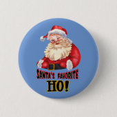 Santa's favoriete Ho Ronde Button 5,7 Cm (Voorkant)