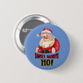 Santa's favoriete Ho Ronde Button 5,7 Cm (Voorkant /achterkant)