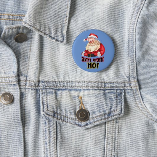 Santa's favoriete Ho Ronde Button 5,7 Cm (In situ)
