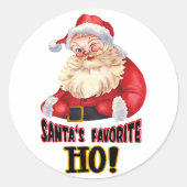 Santa's favoriete Ho Ronde Sticker (Voorkant)