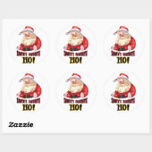 Santa's favoriete Ho Ronde Sticker (Vel)